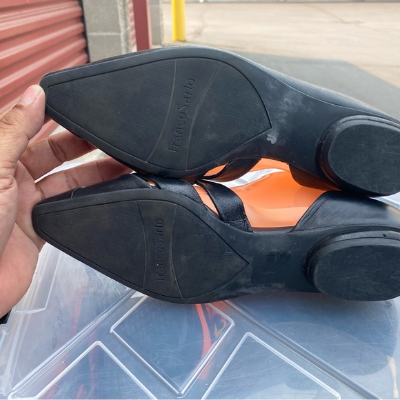 Franco Sarto Women’s Black Leather Loafer Slip On Shoes Pointed Toe - Size 7.5M - Picture 14 of 14